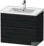 Duravit D-NEO 634x452 mm-es 2 fiókos függesztett szekrény 236780XXX mosdóhoz, Black Oak DE435501616 (DE435501616)