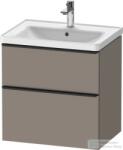 Duravit D-NEO 634x452 mm-es 2 fiókos függesztett szekrény 236765XXX mosdóhoz, Basalt Matt Decor DE435404343 (DE435404343)