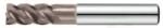 Hansong 8mm Cr0, 1 l19 L70 D8 sarkos 4 élű HPC maró 55HRC-ig, 45°-os élvédelem, változó spirálszög/fogosztás, aláköszörült szár - Hansong