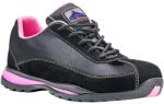Portwest FW39 - Steelite női félcipő S1P HRO, fekete/pink (FW39BPR40)
