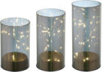 GLOBO LED dekoráció füstszínű üvegben (Hanni) (28209)