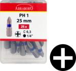 ABRABORO PH 1 x 25 mm Phillips POWER bit, 25 db/csomag (061802201015)
