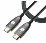 TECHLY HDMI 2.1 aktív optikai kábel, 8K 48Gbps, 30 méter, fekete (ICOC HDMI-HY8-030)