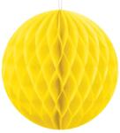 PartyDeco Glob decorativ din hârtie - galbenă 10 cm