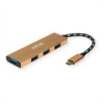 Roline HUB USB 3.2 Gen1 type C la 4 x USB-A Gold, Roline 14.02. 5049 (14.02.5049-5)