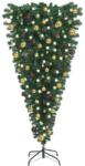 vidaXL Set pom Crăciun artificial inversat LED-uri&globuri, 240 cm (3078018)