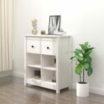 vidaXL Servantă, alb, 70x35x80 cm, lemn masiv de pin (813765) Comoda