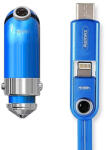 REMAX Cutie autós töltő RCC-211 USB-micro USB, Lightning, Type C 2.1 A kék
