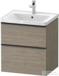 Duravit D-NEO 584x452 mm-es 2 fiókos függesztett szekrény 236760XXX mosdóhoz, Oak Terra DE4359035350000 (DE4359035350000)