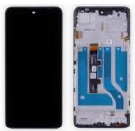 Motorola Edge 20 Lite XT2139 előlap keret, lcd kijelző és érintőpanel fekete OEM, gyári felújított