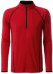 James & Nicholson (Daiber) Férfi funkcionális hosszú ujjú felső JN498 - Piros / fekete | S (1-JN498-1752345)