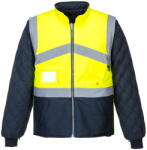 Portwest S769 - Hi-Vis kéttónusú kifordítható dzseki, sárga/tengerészkék (S769YNR4XL) - munkavedelemzona