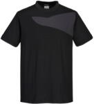 Portwest PW211 - PW2 póló S/S, fekete/szürke (PW211BZRS) - munkavedelemzona