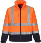 Portwest S425 - Jól láthatósági Contrast softshell dzseki (3L), narancs/tengerészkék (S425ONRXL)