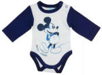  Disney Mickey hosszú ujjú baba body fehér/kék (104) - babyshopkaposvar