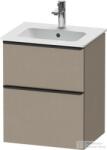 Duravit D-NEO 510x402 mm-es 2 fiókos függesztett szekrény 233653XXX mosdóhoz, Linen Decor DE436007575 (DE436007575)