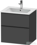 Duravit D-NEO 610x462 mm-es 2 fiókos függesztett szekrény 233663XXX mosdóhoz, Graphite Matt Decor DE436104949 (DE436104949)
