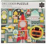 Petit Collage Puzzle roboți 100 buc cu ochelari 3D Puzzle