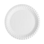 Safir Farfurii din carton alb, laminate, diametru 18 cm, 25 buc set (917)