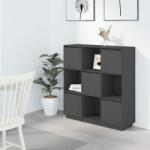 vidaXL Dulap înalt, gri, 110, 5x35x117 cm, lemn masiv de pin (814371) Comoda