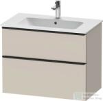 Duravit D-NEO 810x462 mm-es 2 fiókos függesztett szekrény 233683XXX mosdóhoz, Taupe Matt Decor DE436209191 (DE436209191)