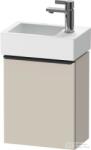 Duravit D-NEO 364x222 mm-es 1 ajtós függesztett szekrény 072438 mosdóhoz, balos, Taupe Matt Decor DE4218L9191 (DE4218L9191)