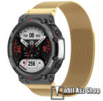  Xiaomi Amazfit T-Rex 2, Okosóra milánói szíj, Rozsdamentes acél, Mágneses, 230mm hosszú, csavarhúzóval, Tengely nélkül, Arany