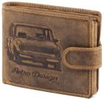 GreenDeed zsiguli mintás barna férfi bőr pénztárca (ZSIGA1021/T Retro Car BROWN)