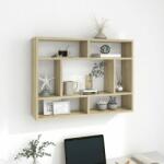 vidaXL Raft de perete, stejar Sonoma, 75x16x55 cm, PAL (803005) Raft
