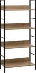 vidaXL Etajeră cărți 3 rafturi, stejar, 60x27, 6x124, 5 cm lemn prelucrat (288223) Biblioteca