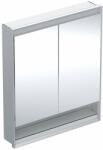 Geberit Dulap incastrat cu oglinda si nisa Geberit One ComfortLight 75 cm aluminiu eloxat (505.822.00.1) - neakaisa
