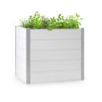 Blumfeldt Nova Grow, kerti ágyás, 100 x 91 x 100 cm, WPC, fa megjelenés, fehér (GDW36-Nova Grow 19)