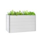 Blumfeldt Nova Grow, kerti ágyás, 150 x 91 x 100 cm, WPC, fa megjelenés, fehér (GDW36-Nova Grow 19d)