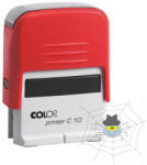 Colop Bélyegző C10 Printer Colop 10x27mm, piros ház/fekete párna