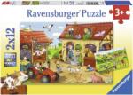 Ravensburger - Puzzle 2x12 Lucrați la fermă - 40 - 99 piese Puzzle
