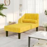 vidaXL Șezlong cu suport, galben, catifea (340721) Canapea