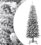 vidaXL Brad de Crăciun artificial slim cu zăpadă pufoasă 150 cm PVC&PE (345194)