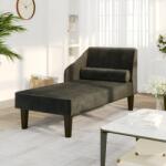 vidaXL Șezlong cu suport, negru, catifea (340720) Canapea