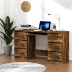 vidaXL Birou, stejar fumuriu, 140x50x77 cm, lemn prelucrat (815438)