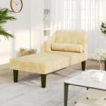 vidaXL Șezlong cu suport, crem, catifea (340723) Canapea