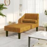 vidaXL Șezlong cu suport, maro, catifea (340722) Canapea