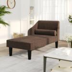 vidaXL Șezlong cu suport, maro închis, material textil (340729) Canapea
