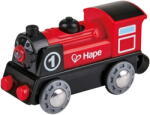 Hape Locomotiva cu baterii, din lemn, Hape (HapeE3703)