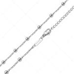  BALCANO - Beaded Cable / Nemesacél bogyós anker nyaklánc magasfényű polírozással- 2 mm / 42 cm