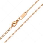  BALCANO - Cable Chain / Nemesacél anker nyaklánc 18K rozé arany bevonattal - 1, 5 mm / 42 cm