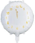 PartyDeco S. r. o Fólia lufi, gömb alakú, szilveszteri óra, 45 cm