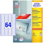 Avery Zweckform 48, 5*16, 9 mm-es Avery Zweckform A4 íves etikett címke, fehér színű (100 ív/doboz) (3667) - cimke-nyomtato