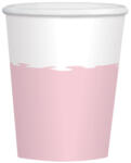 Amscan Pahare din hărtie roz-alb 8 buc 250 ml