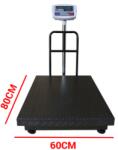  TCS ellenőrző mérleg 300 kg-ig/100 g-ig, 60x80 cm, támasztékkal