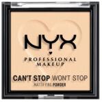 NYX Professional Makeup Can't Stop Won't Stop Mattifying Powder pudră 6 g pentru femei 02 Light